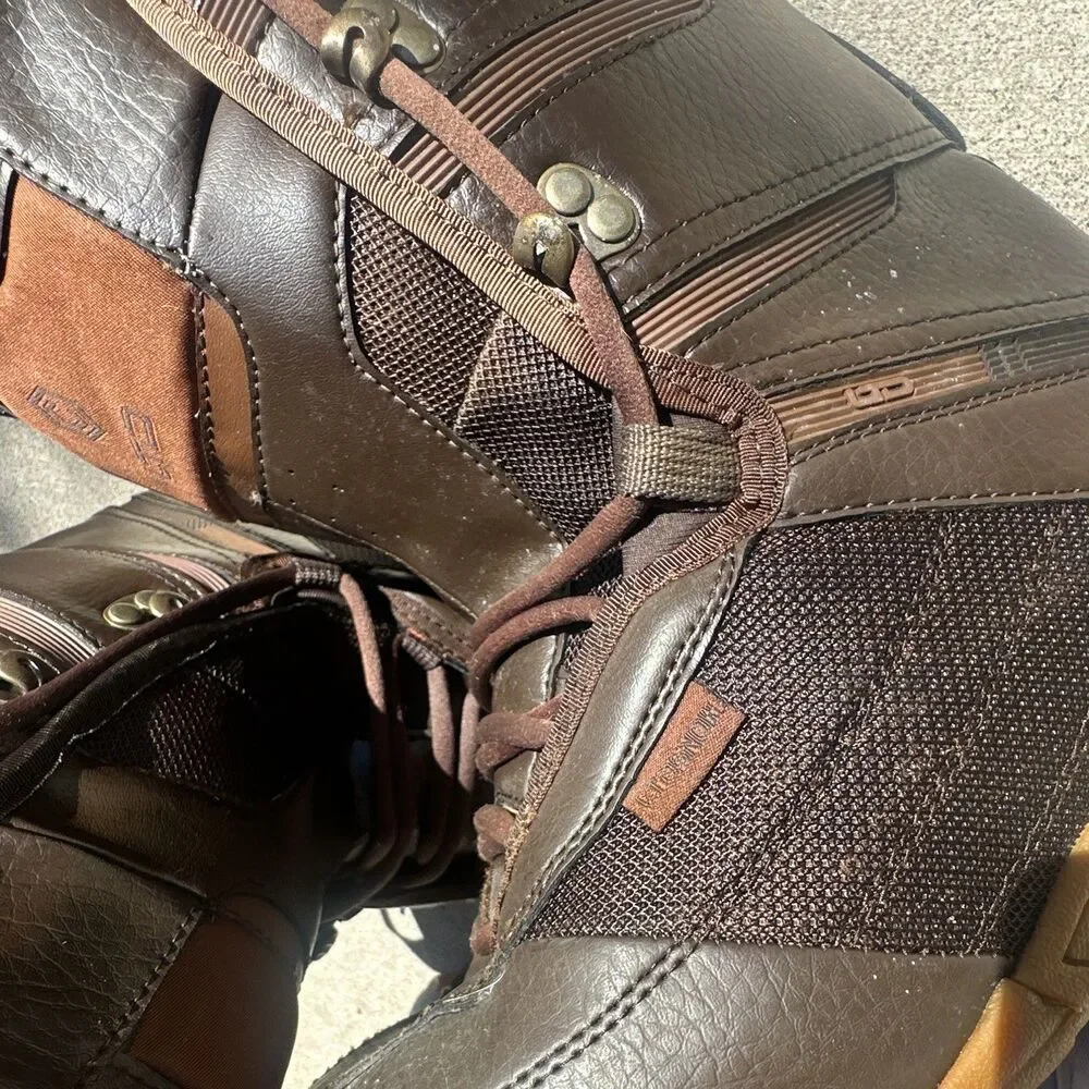 LTD Snowboard Boots Mens Size 10 Brown Black Lace Up Medium Flex Winter